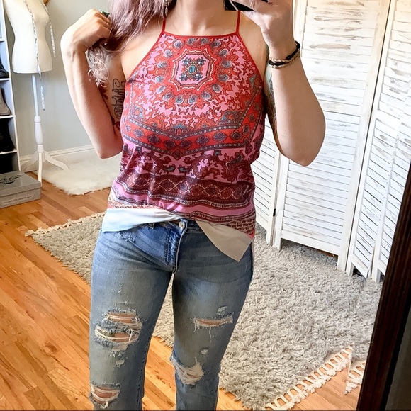 CLOVER CANYON | Patterned Flowy Tank Top XS - Picture 1 of 11